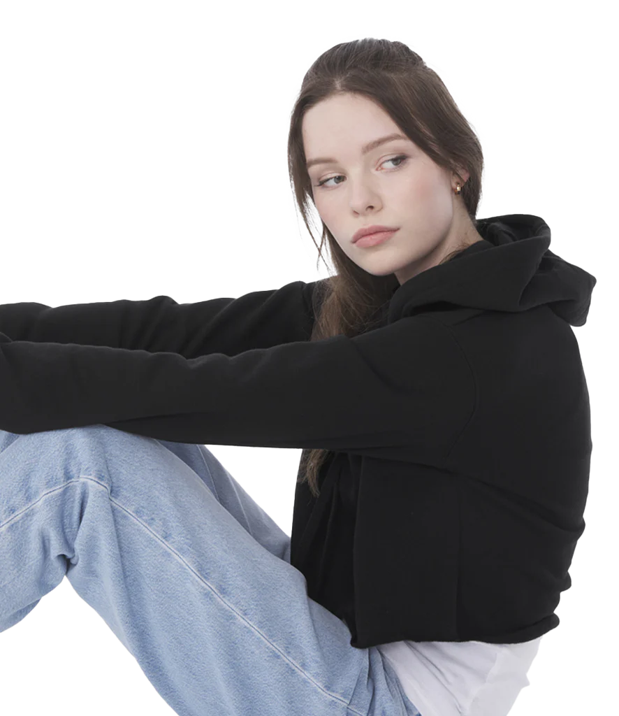 Ladies cropped hoodie - Image 2