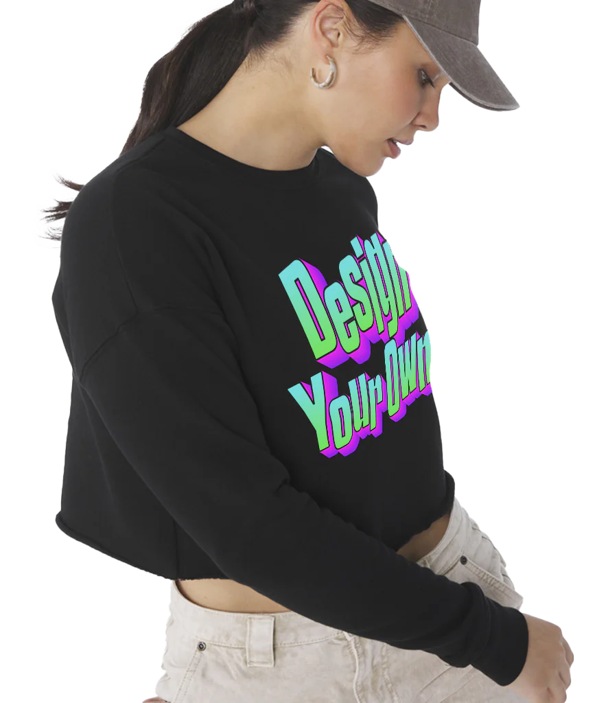 Ladies cropped sweatshirt - Image 2
