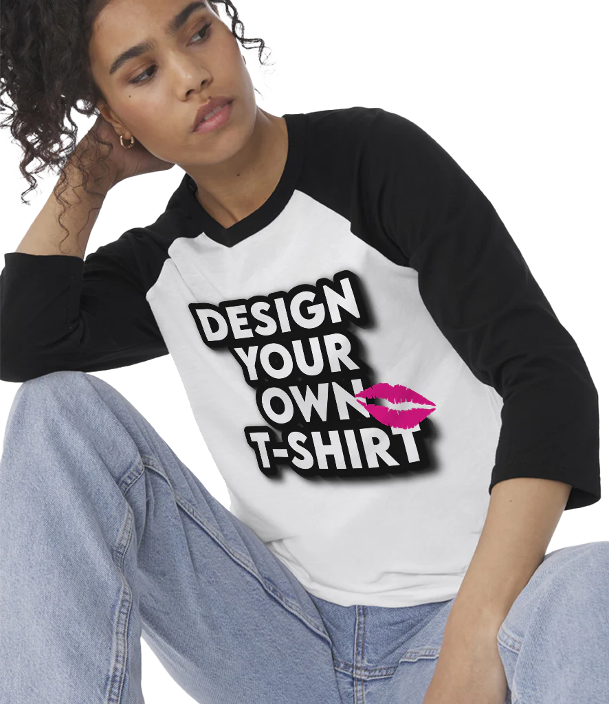 Unisex 3/4 sleeve baseball t-shirt