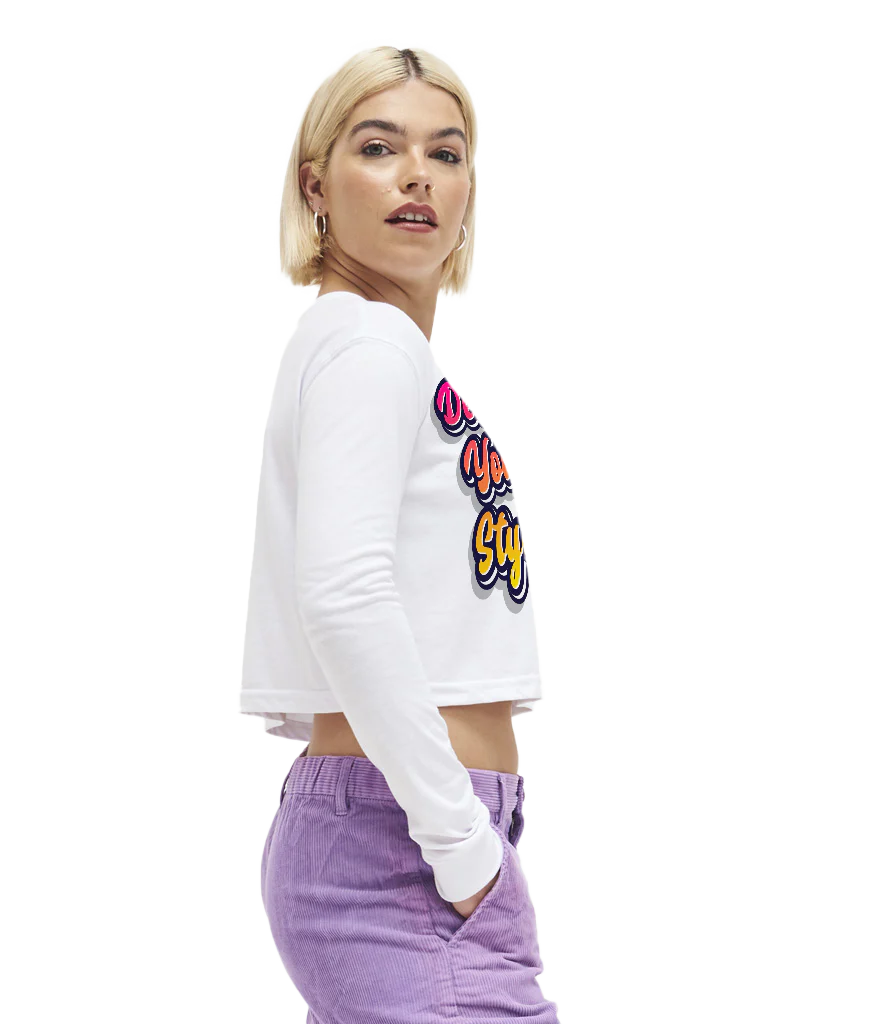 Long sleeve cropped t-shirt - Image 3