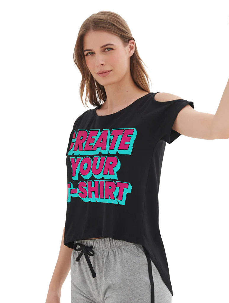 Ladies relaxed shoulder reveal t-shirt - Image 2