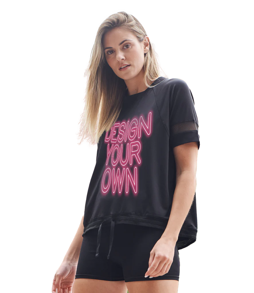 Ladies mesh panel gym t-shirt - Image 2